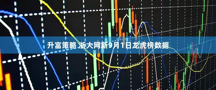 升富策略 浙大网新9月1日龙虎榜数据